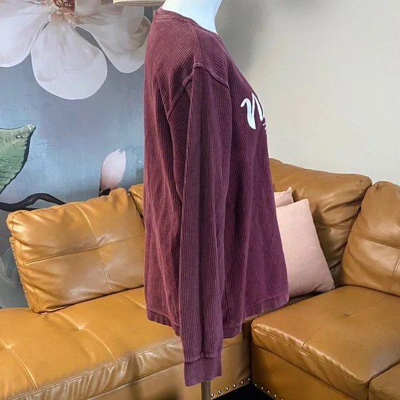 Unisex Burgundy Nashville Tennessee Ribbed Long Sleeve Shirt size Small EUC - Picture 4 of 5